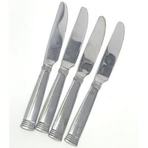 Wallace NAPOLI Glossy Dinner Knives 8 7/8” Stainless Flatware Set Of 4
